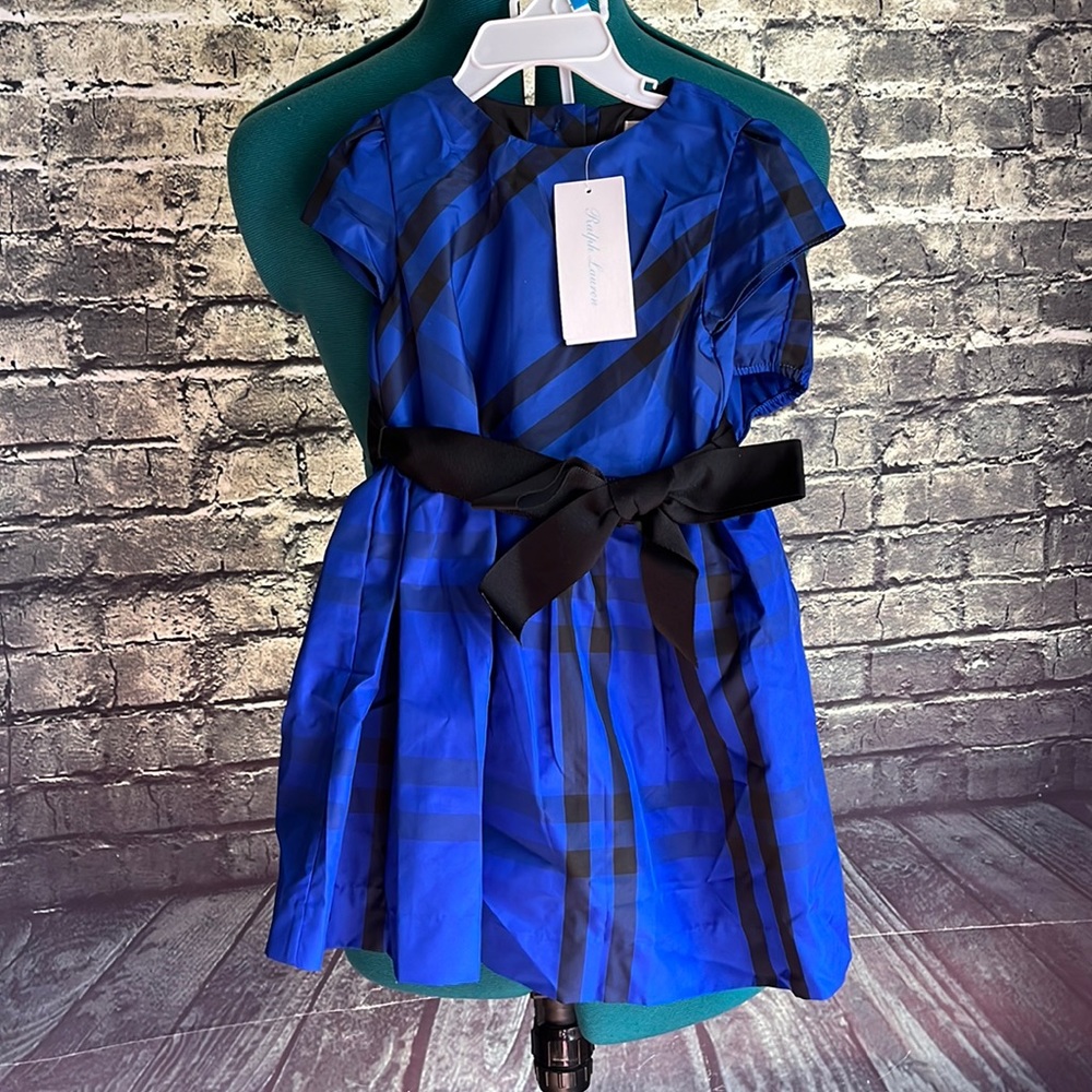 Ralph Lauren girls blue holiday dress.